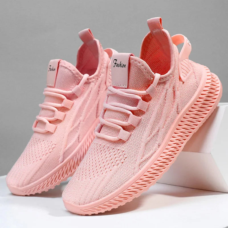 Zapatillas amarillas para mujer, zapatillas de deporte de malla transpirable, ligeras, informales, para primavera, nuevas, para tenis