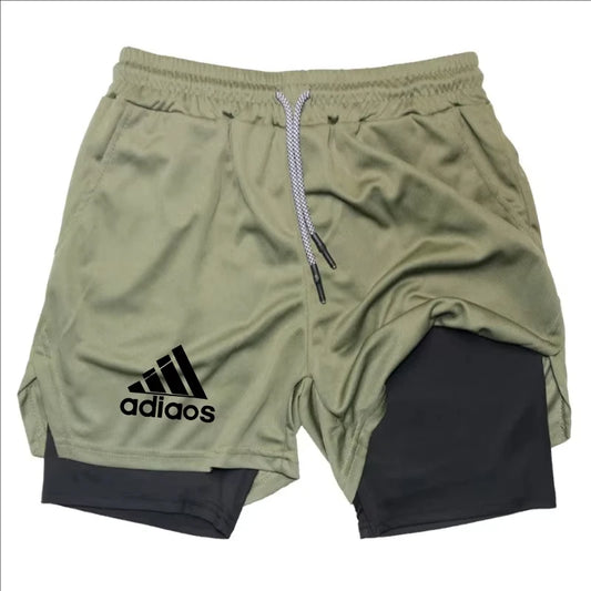 Pantalones cortos de compresión para hombre — Secado rápido para running y gimnasio en verano