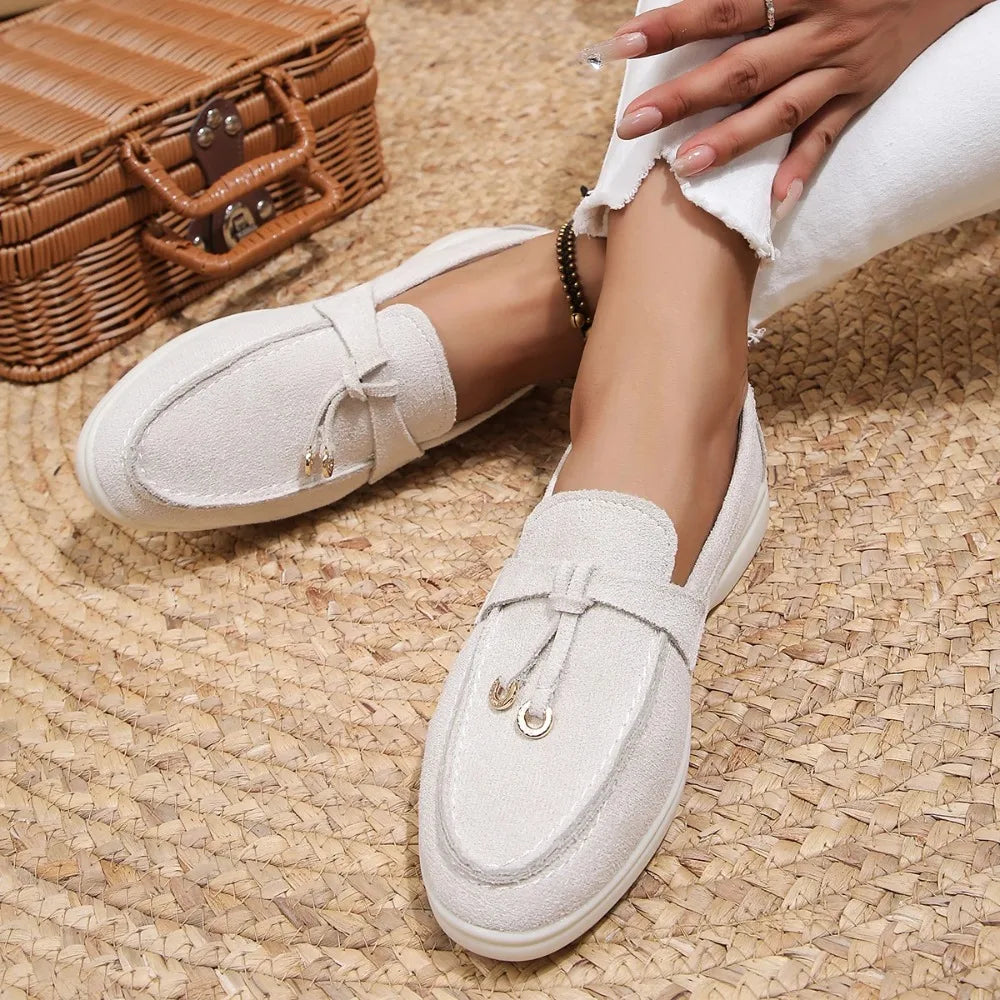 Zapatos de Mujer Cómodos de Primavera y Otoño, Talla Grande, Suela Suave, Estilo Británico, Zapatos Planos de Moda, Zapatos Casuales Cómodos