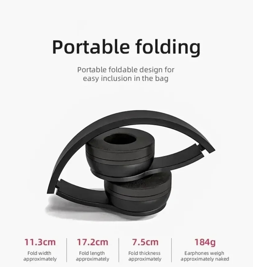 Auriculares Bluetooth Inalámbricos Plegables