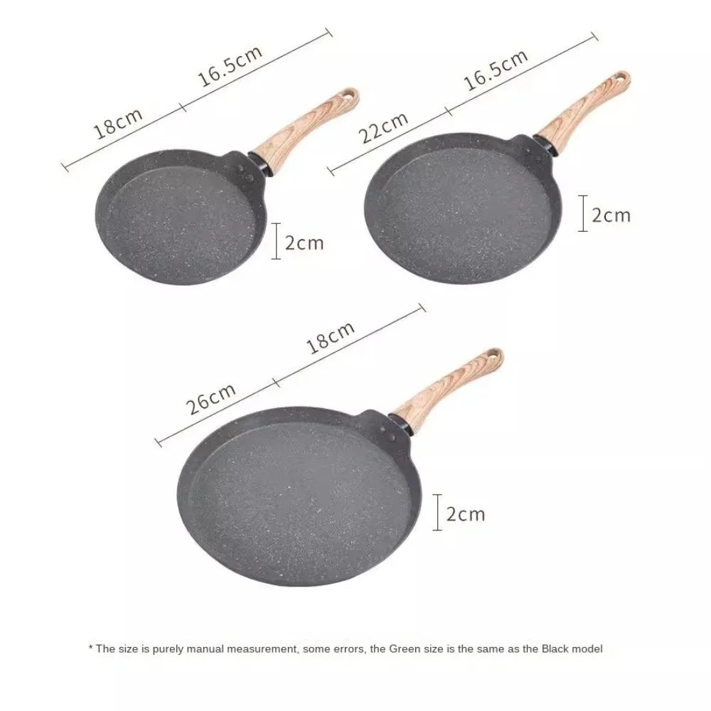 Olla para panqueques japonesa duradera de 6/8/10 pulgadas, sartén antiadherente fácil de limpiar, cocina para desayuno, Cocina de Inducción de Gas