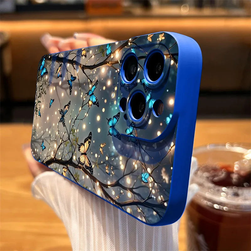 Funda para iPhone 16 The Dark Butterfly Pattern Funda de teléfono para iPhone 17 Air 15 14 13 12 11 Pro Max X XR XS 7 8 Plus SE2 16E