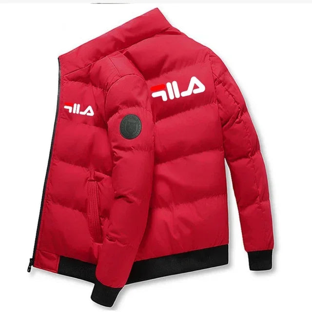 Abrigo cálido y grueso para hombre, a la moda, para otoño e invierno, chaqueta informal con cremallera y estampado, resistente al viento, para exteriores, tallas M-5XL
