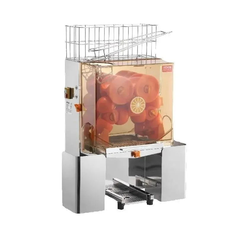 Exprimidor de Naranjas Comercial Automático de Acero Inoxidable con Caja de Filtro Extraíble ﻿