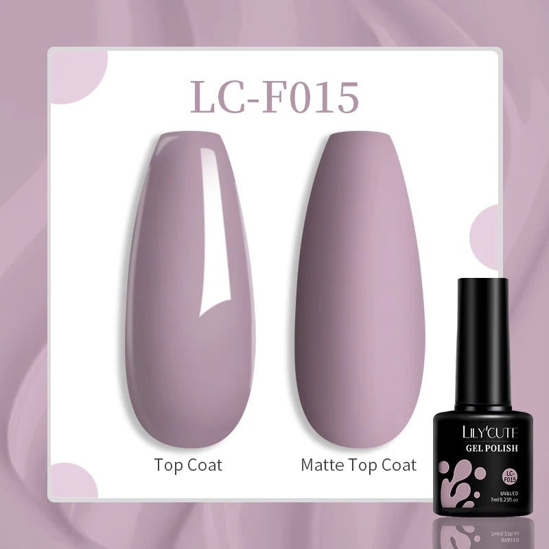 LILYCUTE-esmalte en Gel para uñas, barniz semipermanente para manicura, con LED UV, 129 colores, 7ML