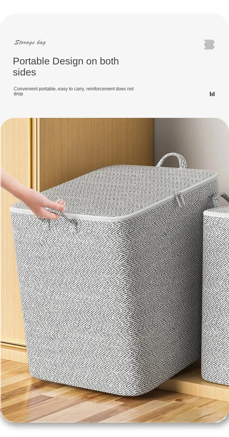Bolsa de almacenamiento de gran capacidad para el hogar, organizador de armario de Material no tejido, se puede utilizar para ropa de edredón, juguetes, 1 unidad