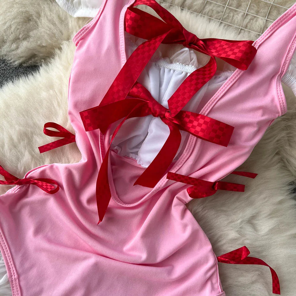 Ropa de dormir para fiesta de San Valentín, Catsuits combinados, peleles de tiras de malla eróticos íntimos ajustados, monos de mujer, lencería, conjuntos sexys