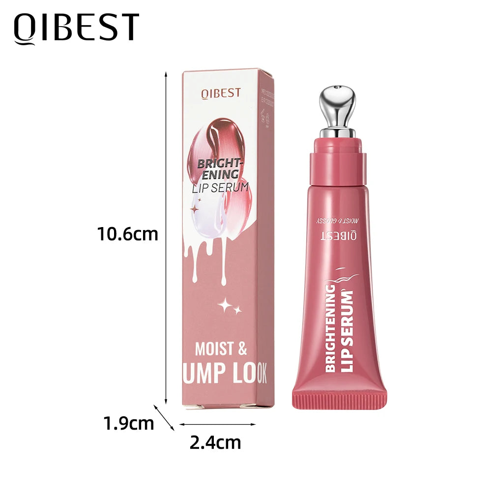 Brillo Labial QIBEST Efecto Espejo, Tinte de Larga Duración, Hidratante, Brillante, con Purpurina, Maquillaje Nutritivo