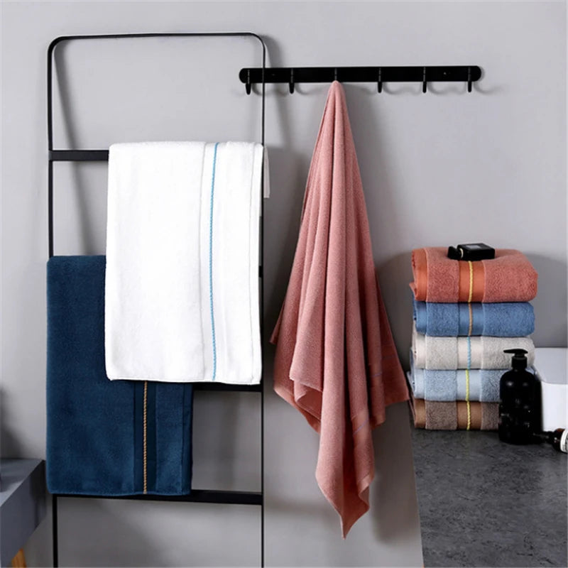 Toalla de algodón puro, toallas absorbentes para adultos, Color sólido, toalla de ducha de mano suave y absorbente para la cara, 34x74cm