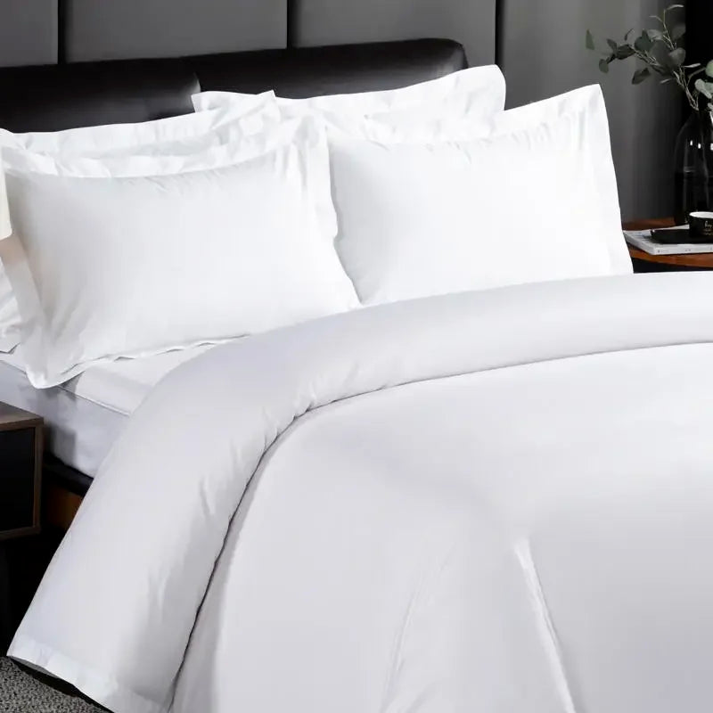 Funda nórdica de algodón 100 de lujo de Egipto, funda de edredón de Hotel de 5 estrellas, tira de satén de algodón puro, funda de edredón de línea de cama, fundas de almohada, 3 uds.