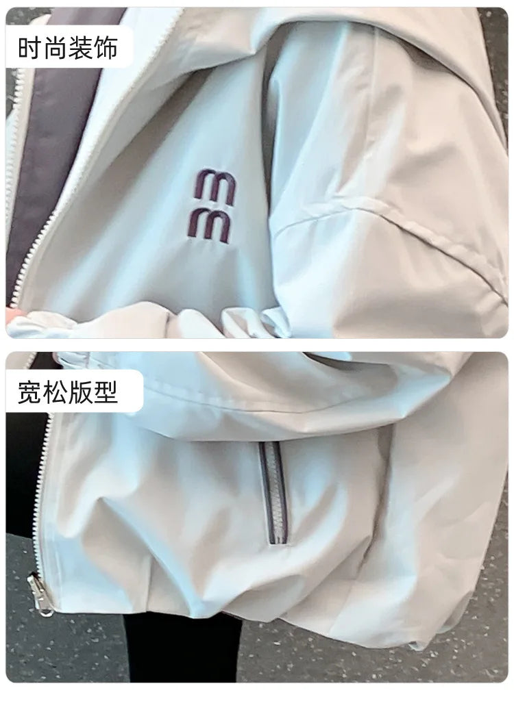 Chaqueta Reversible con Capucha para Niños, Primavera-Otoño 2026, Chaqueta Casual Impermeable y Cortavientos para Adolescentes, Ropa Infantil