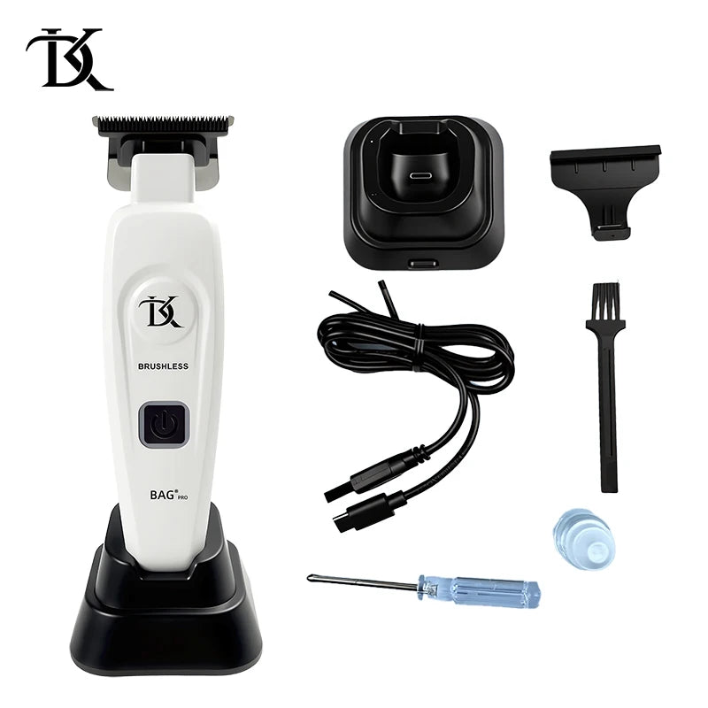 Cortapelos profesional para hombres 2025 DKBAG-078 recortador de barba dentada con cuchilla DLC con carga USB y Motor sin escobillas 7200 RPM