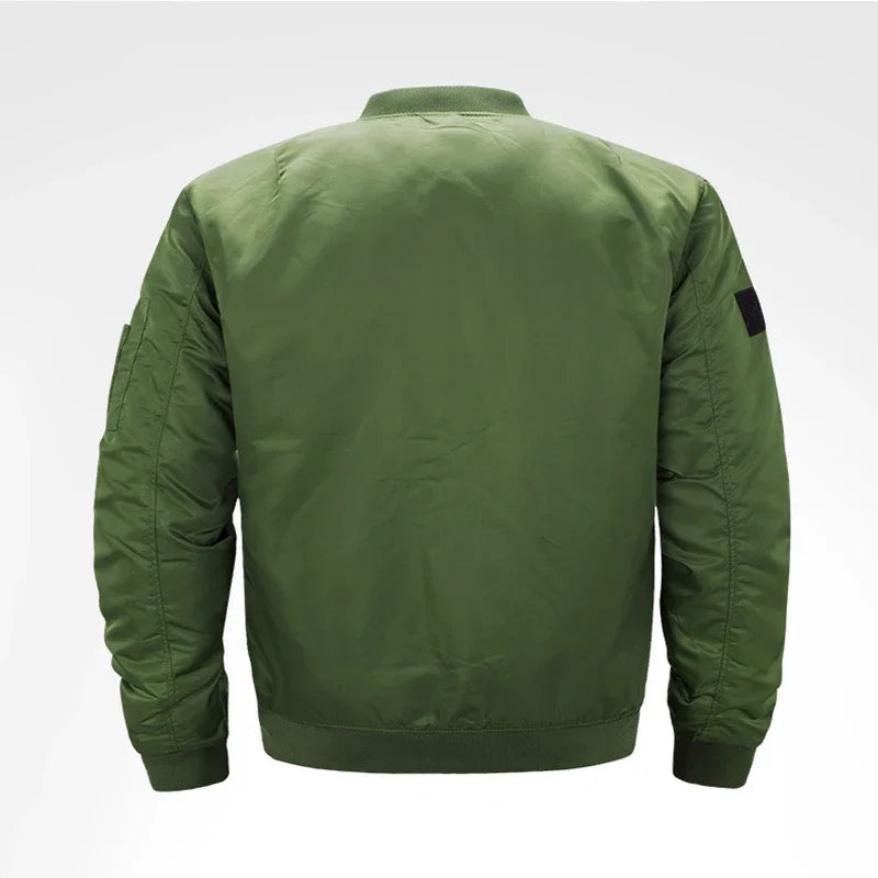 MA-1 chaqueta Bomber de vuelo para hombre, chaquetas informales gruesas y finas con cremallera, abrigo de invierno impermeable para piloto de béisbol, talla grande 8XL