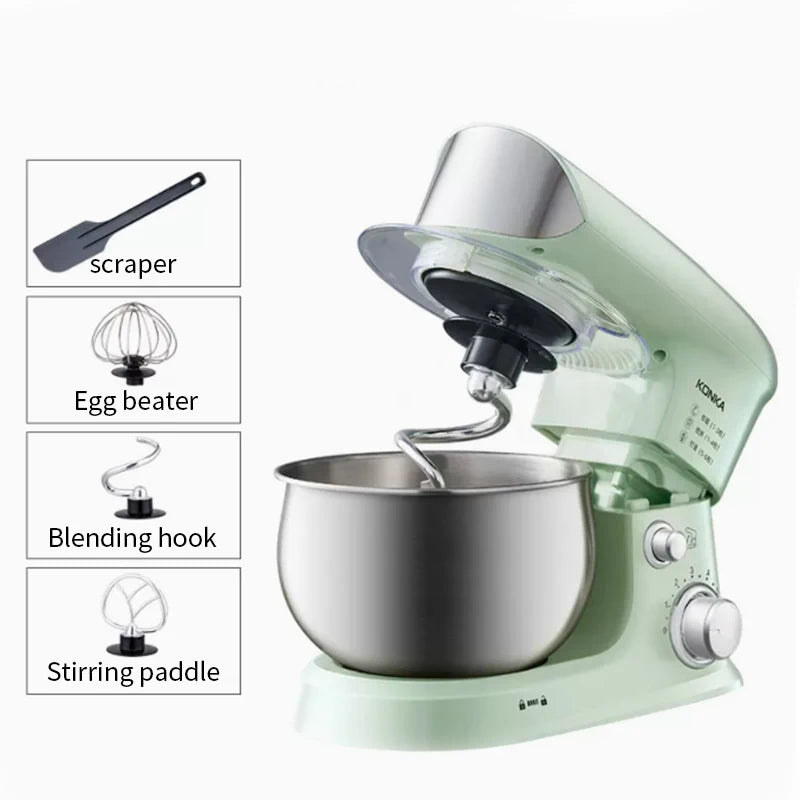 Máquina de Cocina Multifuncional 2026, Amasadora de Masa Pequeña de 3-5 Litros, Batidora de Huevos Eléctrica Automática para el Hogar