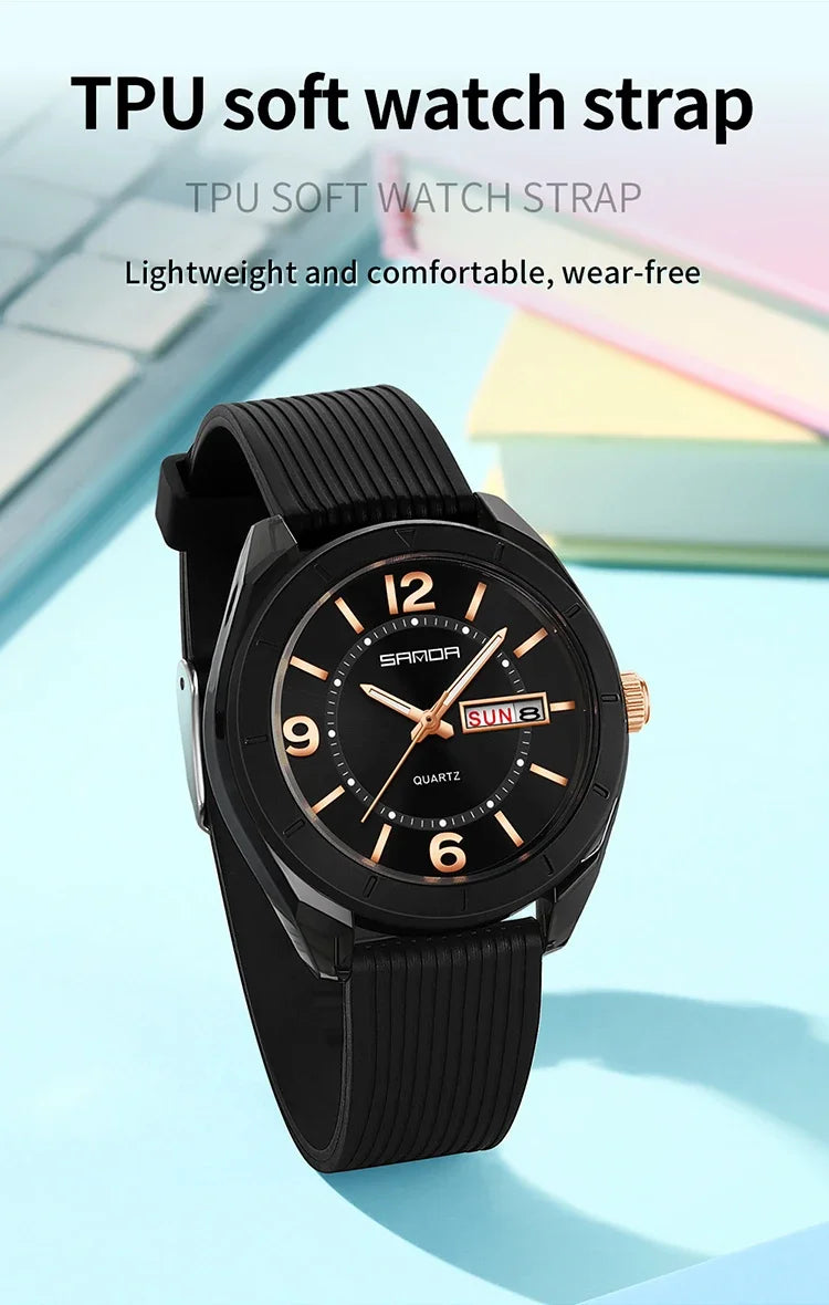 Reloj de Pulsera SANDA para Mujer, Nuevo, Moderno, Deportivo, de Cuarzo, con Fecha, Semana, Resistente al Agua, Luminoso, Elegante