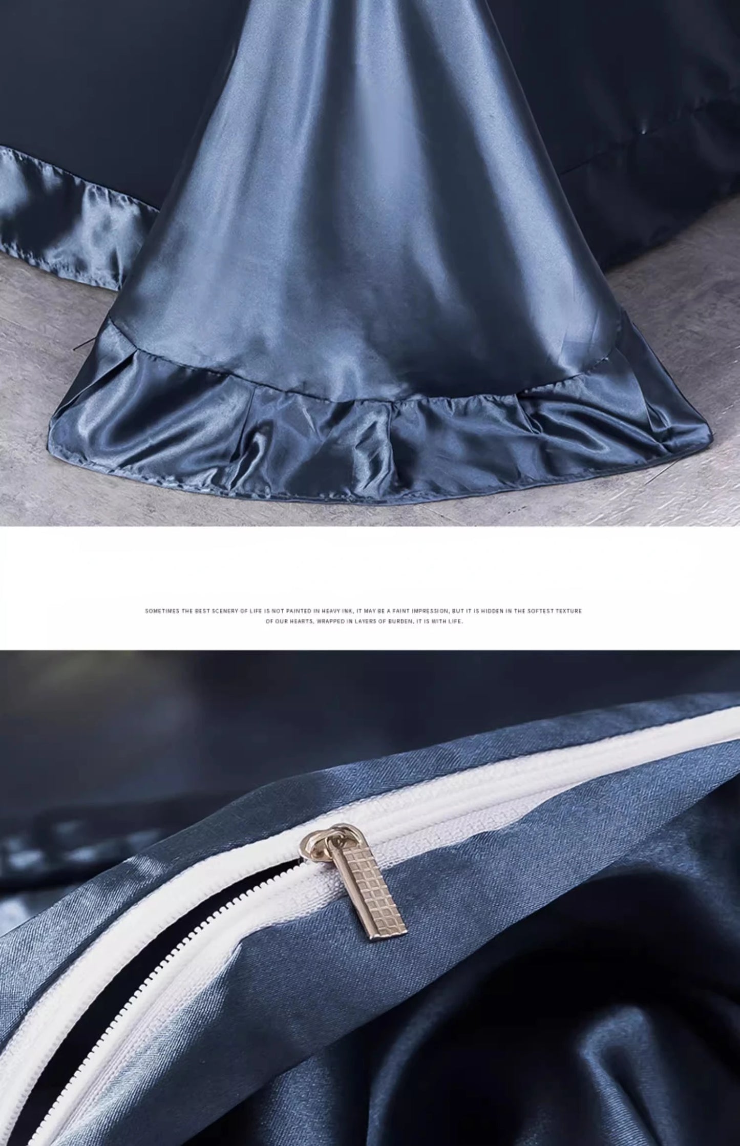 100% juegos de cama de seda pura, funda de edredón de alta gama, funda nórdica, sábanas, fundas de almohada, 4 Uds., juegos de ropa de cama de lujo Natural