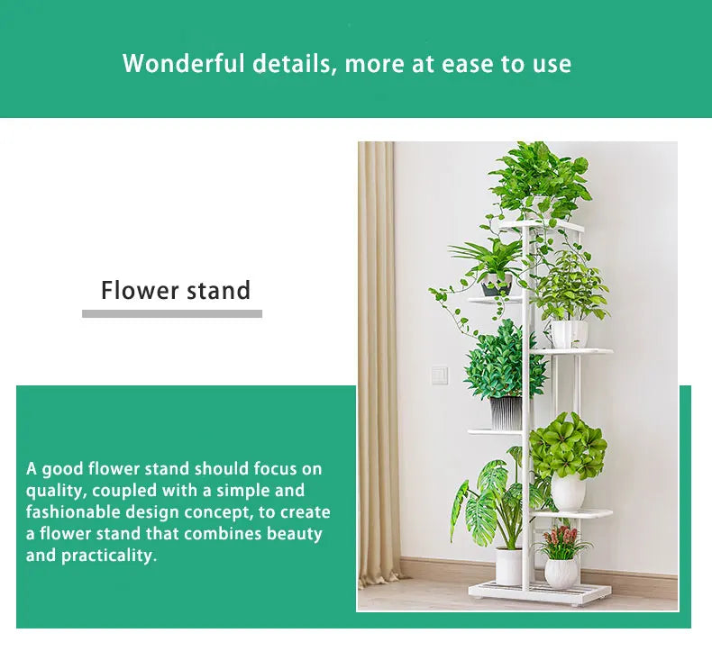 Estantes de hierro para plantas, soporte para macetas, organizador de exhibición para interiores y exteriores