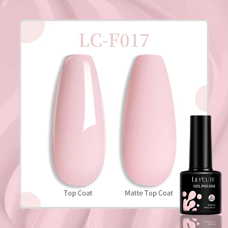 LILYCUTE-esmalte en Gel para uñas, barniz semipermanente para manicura, con LED UV, 129 colores, 7ML