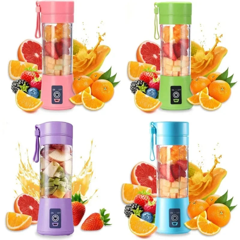 Licuadora Eléctrica Portátil Recargable, Vaso Mezclador de Frutas para Viajes, Mini Batidora para Smoothies y Batidos