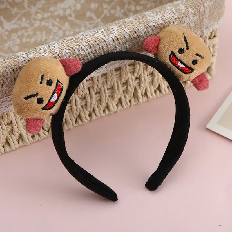 Diadema de Muñeca de Dibujos Animados Creativa y Linda de BT21 koya RJ Shooky Man Tata Chimmy Cooky, Decoración de Periféricos de Animación Secundaria