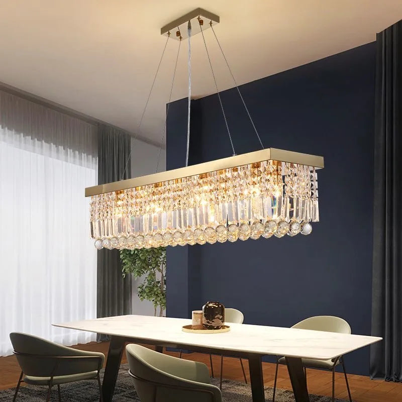 Lámpara LED de cristal moderna para comedor, lámpara colgante para el hogar, sala de estar, comedor, luces domésticas para dormitorio y cocina