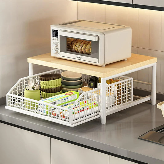 Organizador de encimera de cocina: estante multiusos para microondas, especias, cafeteras y impresora