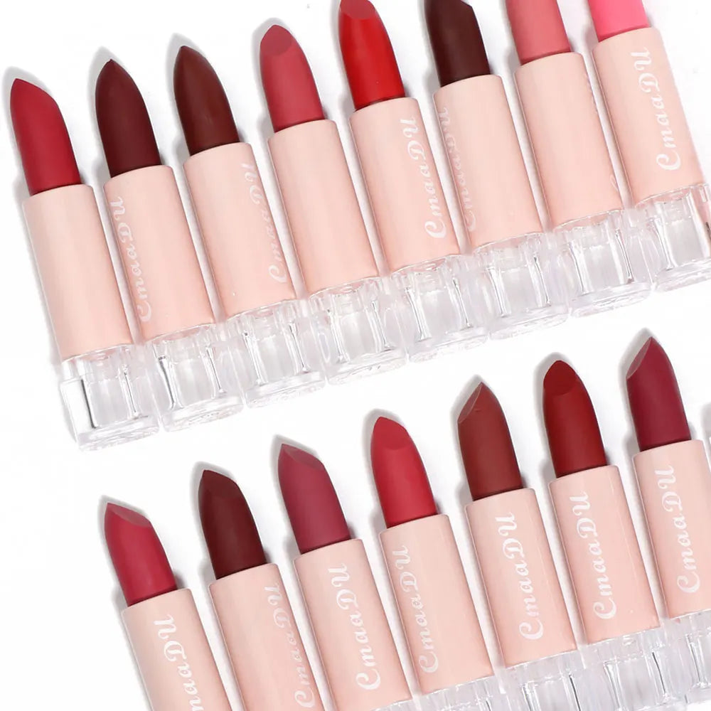 Lápiz Labial de 15 Colores, Impermeable, de Larga Duración, Mate, Terciopelo, Sexy, Rojo, Brillo Labial Nude, Brillo Labial Brillante, Tinte Labial Rojo Intenso, Maquillaje