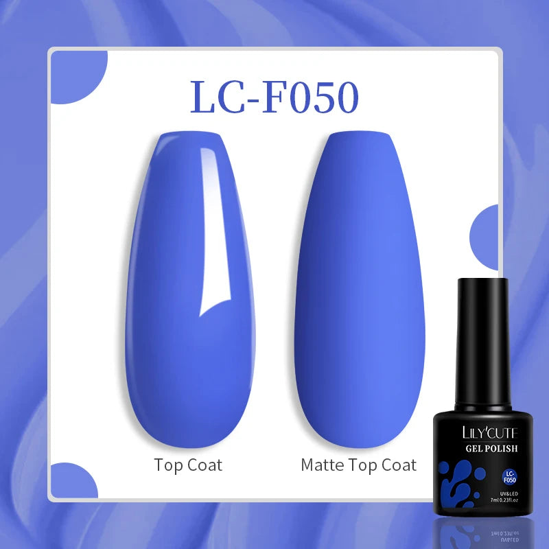 LILYCUTE-esmalte en Gel para uñas, barniz semipermanente para manicura, con LED UV, 129 colores, 7ML
