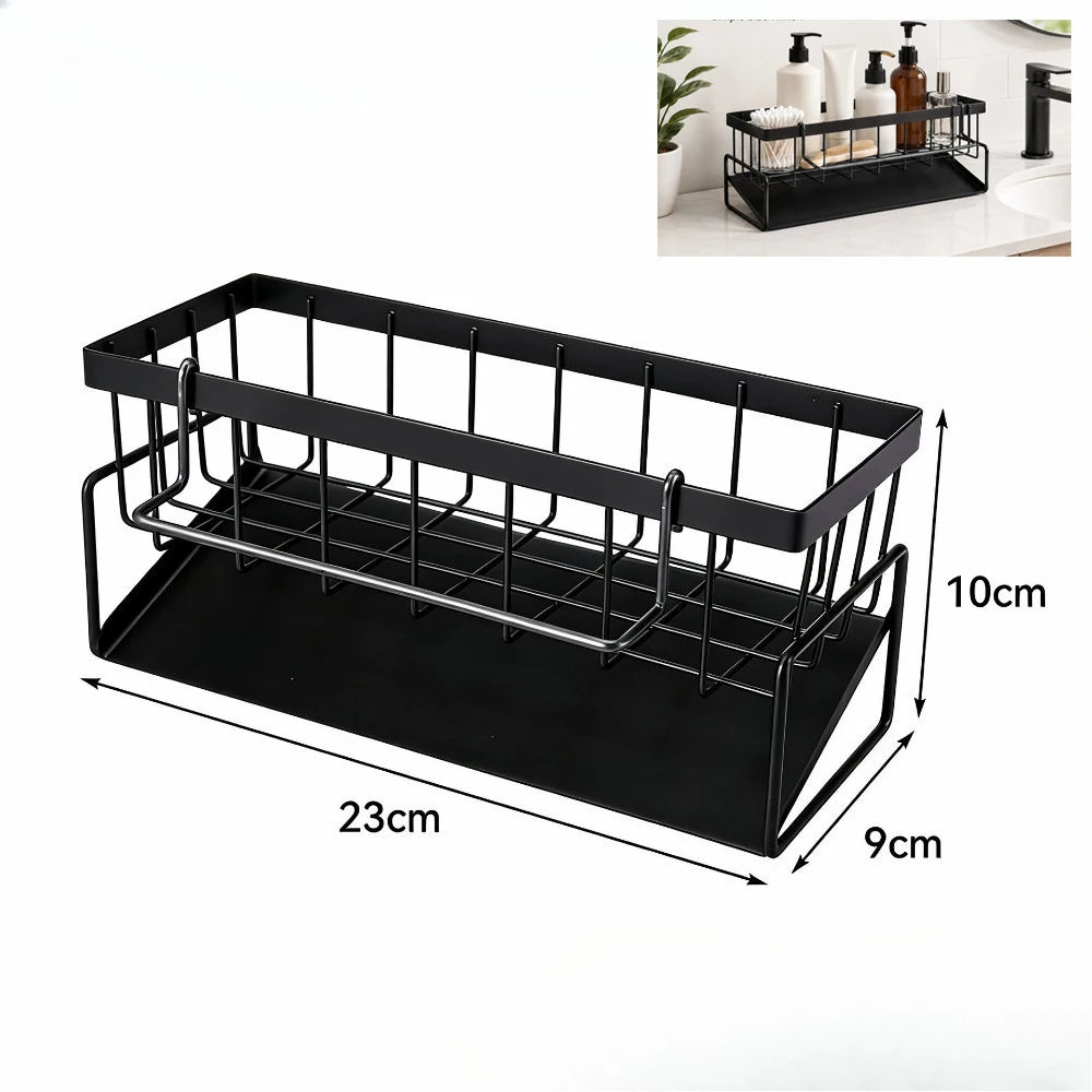 Escurridor de fregadero de cocina, almacenamiento de esponja, soporte Flexible para grifo, escurridor de jabón, toallero, estante organizador, accesorios de cocina