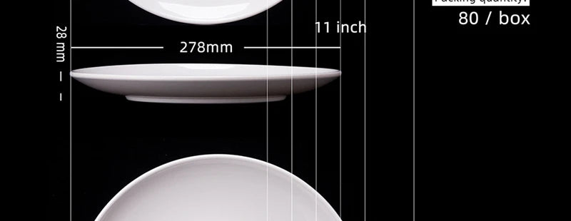 Platos redondos de melamina para Hotel, juegos de cena de 8-14 pulgadas, platos blancos de porcelana de imitación, bandeja para servir, vajilla hermosa, comida occidental