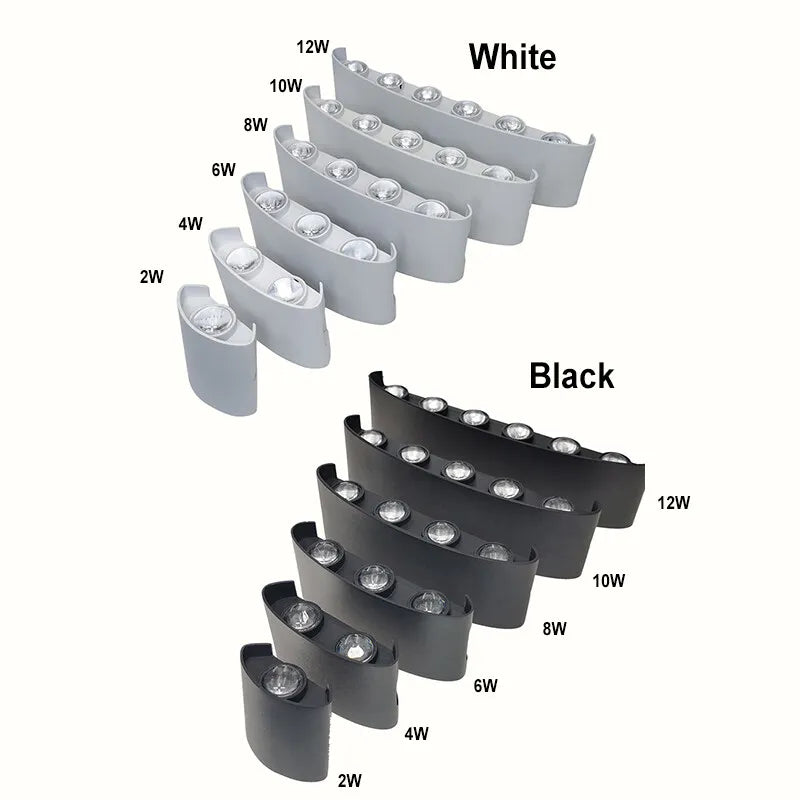 Apliques de pared LED, lámpara moderna para interiores y exteriores, luces blancas de montaje en pared arriba y abajo para decoración de sala de estar, pasillo y dormitorio