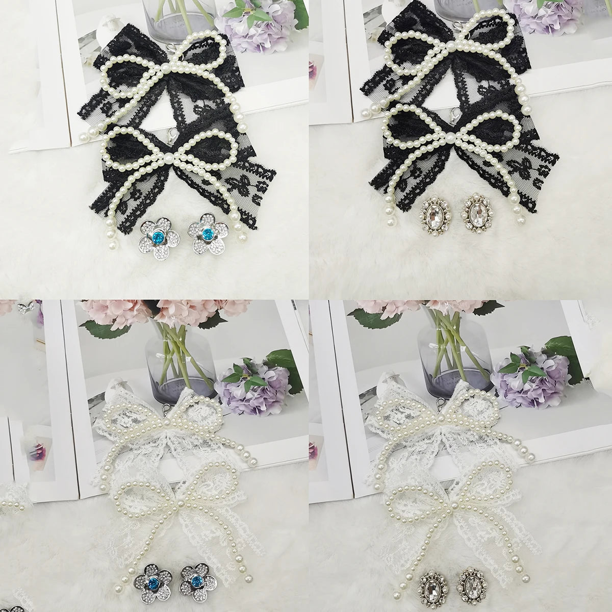 4 Uds. De colgantes de zapatos con pajarita de encaje de estilo barroco, cordones de flores, dijes, hebillas, decoraciones DIY, Clips para zapatos, accesorios