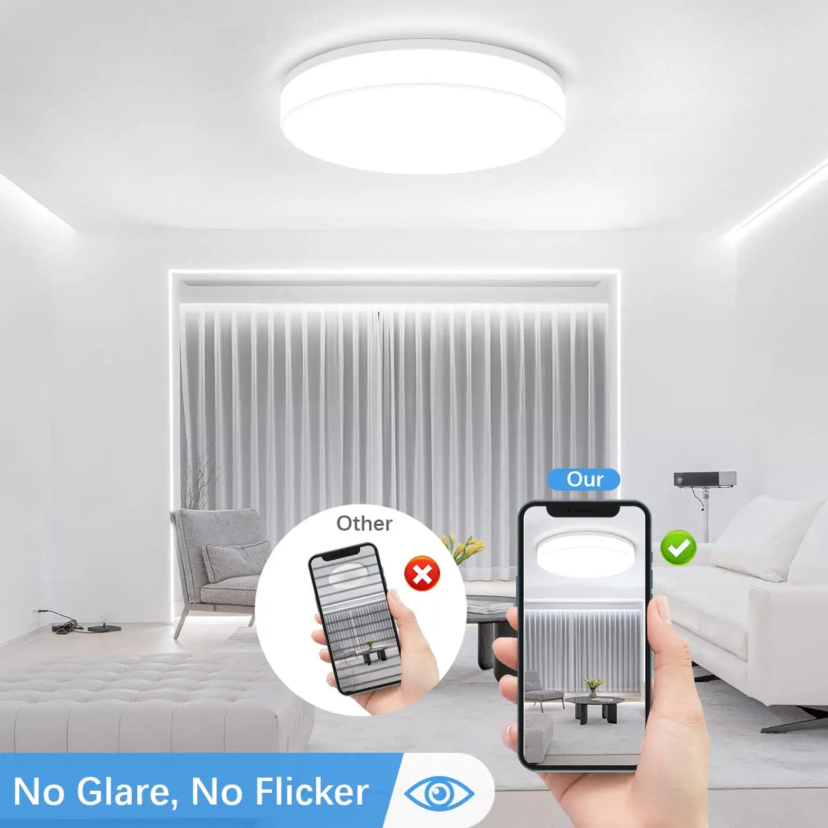 IRALAN-Luz LED de techo ultrafina de estilo moderno para el hogar, luz de estudio para dormitorio, sala de estar, AC 90-260V, iluminación para comedor