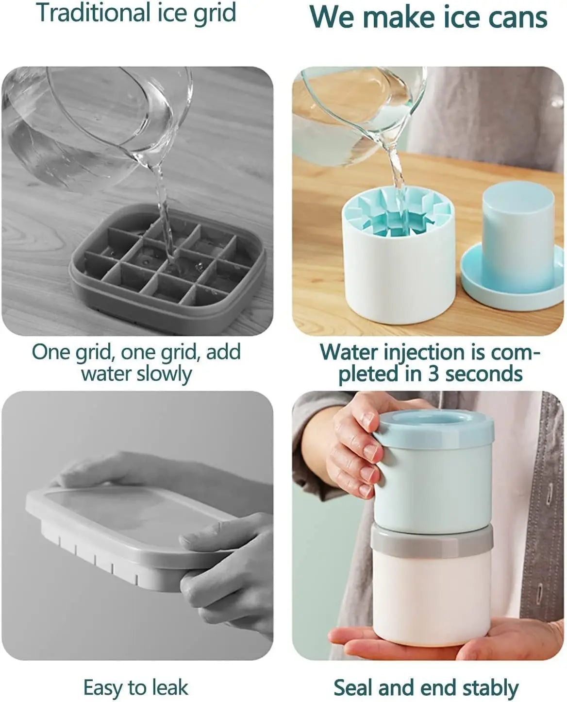 Molde de silicona para cubitos de hielo, cubo de hielo redondo, refrigerador casero DIY de verano, máquina de hielo congelada, molde creativo para cubitos de hielo, herramientas de bar