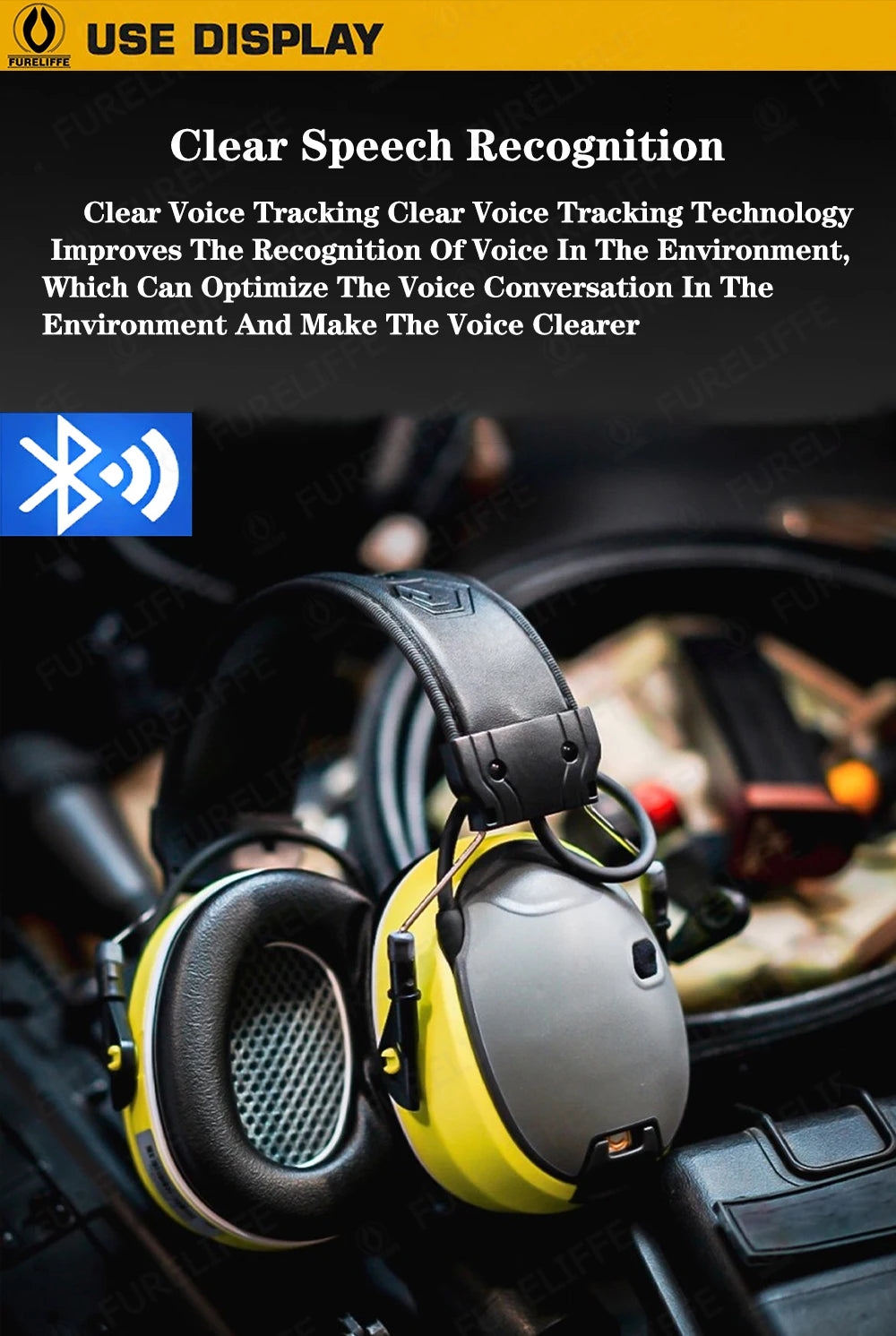 EARMOR-auriculares electrónicos C51 con Bluetooth 5,3, dispositivo de comunicación táctico con cancelación de ruido, orejeras de fábrica
