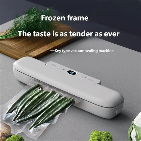 HOMEFISH Household Vacuum Sealing Machine Small Food Preservation Compression Packaging Plastic Sealing Machine for Kitchen Use