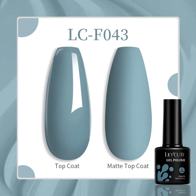LILYCUTE-esmalte en Gel para uñas, barniz semipermanente para manicura, con LED UV, 129 colores, 7ML