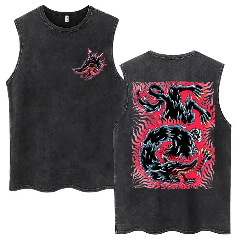 Camisetas sin mangas Harajuku lavadas de Anime Berserk Guts, camisetas Retro de Manga Gatsu Griffith Zodd, camisetas sin mangas, Camiseta de algodón Unisex de gran tamaño