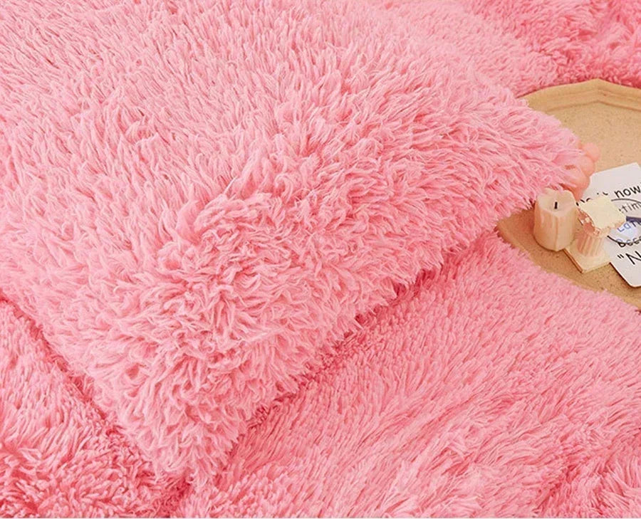 Juego de funda nórdica de felpa de lujo de 3/4 piezas: ropa de cama acogedora y suave, perfecta para el confort del dormitorio, ideal para habitaciones de invitados y dormitorio Aesth