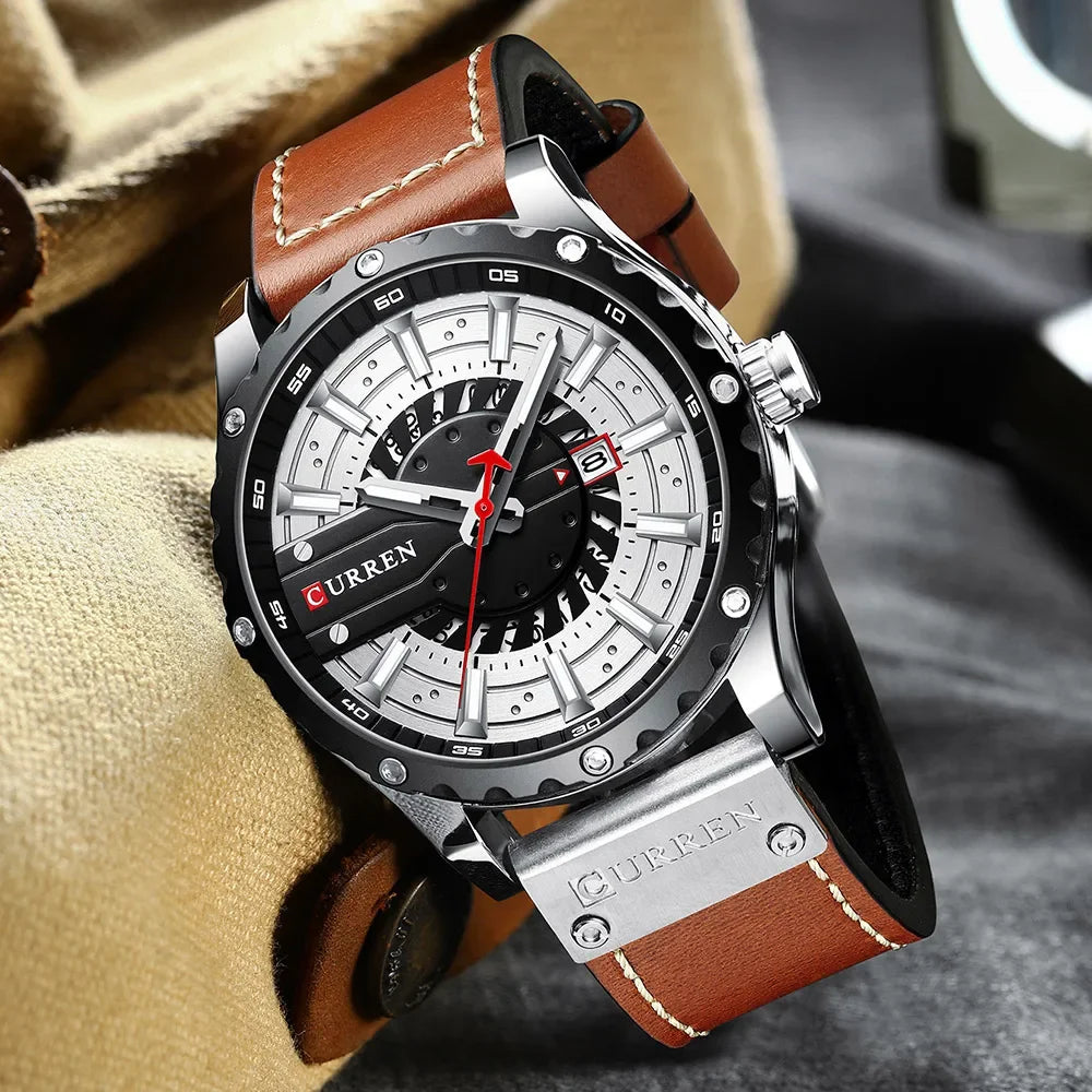 Marca CURREN, reloj de cuarzo para hombre, nueva moda, resistente al agua, informal, de negocios, militar, reloj para hombre, relojes con fecha automática, reloj Masculino