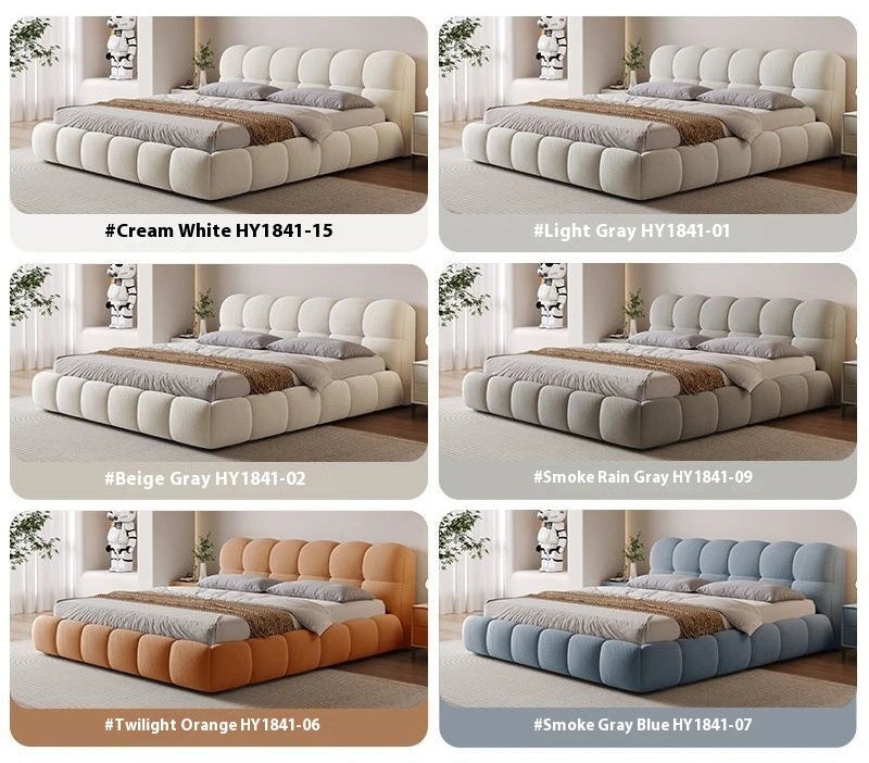 Cama doble moderna para dormitorio, con marco de cama suave, ecológico y duradero, de madera maciza tapizada, con almacenamiento para dormitorio principal.