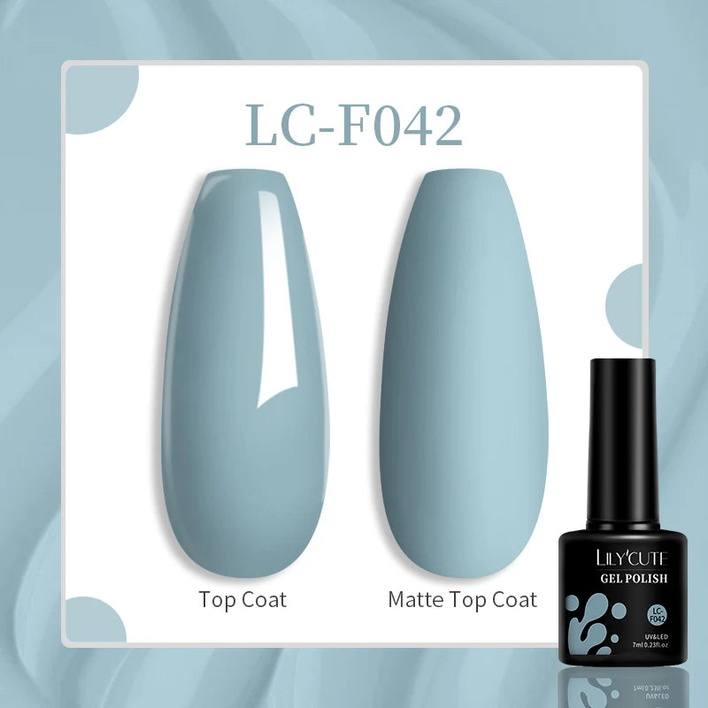 LILYCUTE-esmalte en Gel para uñas, barniz semipermanente para manicura, con LED UV, 129 colores, 7ML