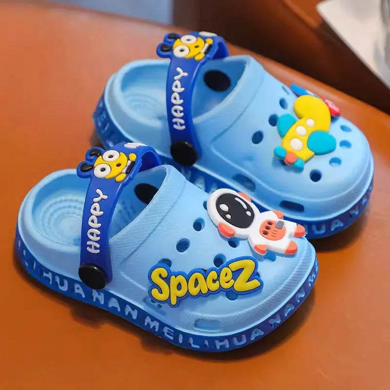 Zapatos Sandalias de suela blanda para bebé de dibujos animados para niños – Sandalias de punta cerrada antideslizantes ultraligeras para niños y niñas en la playa