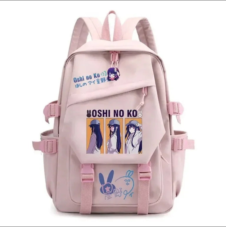 Mochila OSHI NO KO, mochila de anime recomendada para niños, mochila escolar para estudiantes, regalo para niñas, mochila de viaje diaria bonita