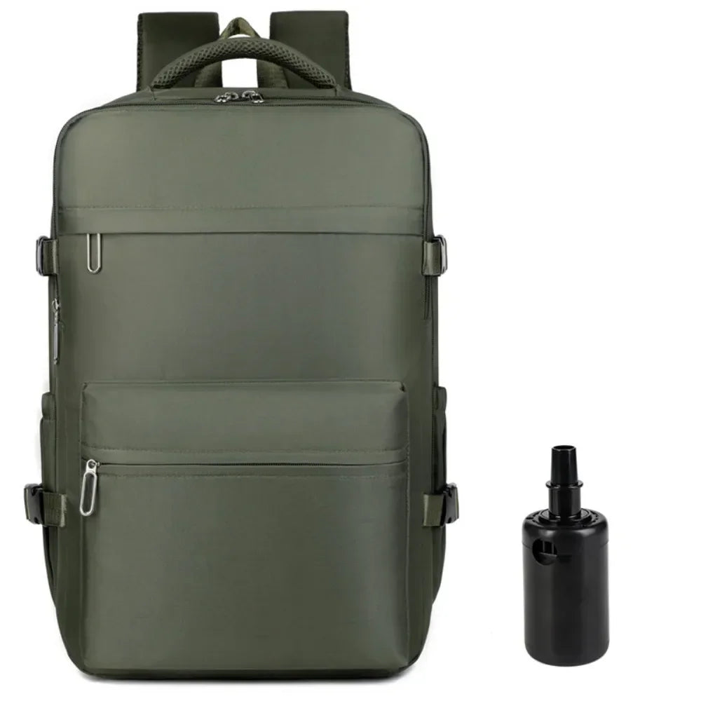 Mochila de compresión al vacío para hombre, mochila para ordenador portátil, mochila de viaje al vacío para senderismo, mochila Ryanair, bolsa de cabina de 46x30x20