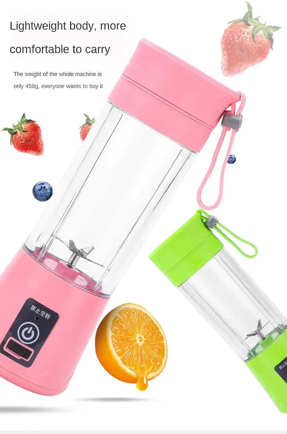 Mini exprimidor eléctrico con carga USB, máquina para batidos y batidos, exprimidor automático de frutas frescas, licuadora de cocina portátil de limón y naranja