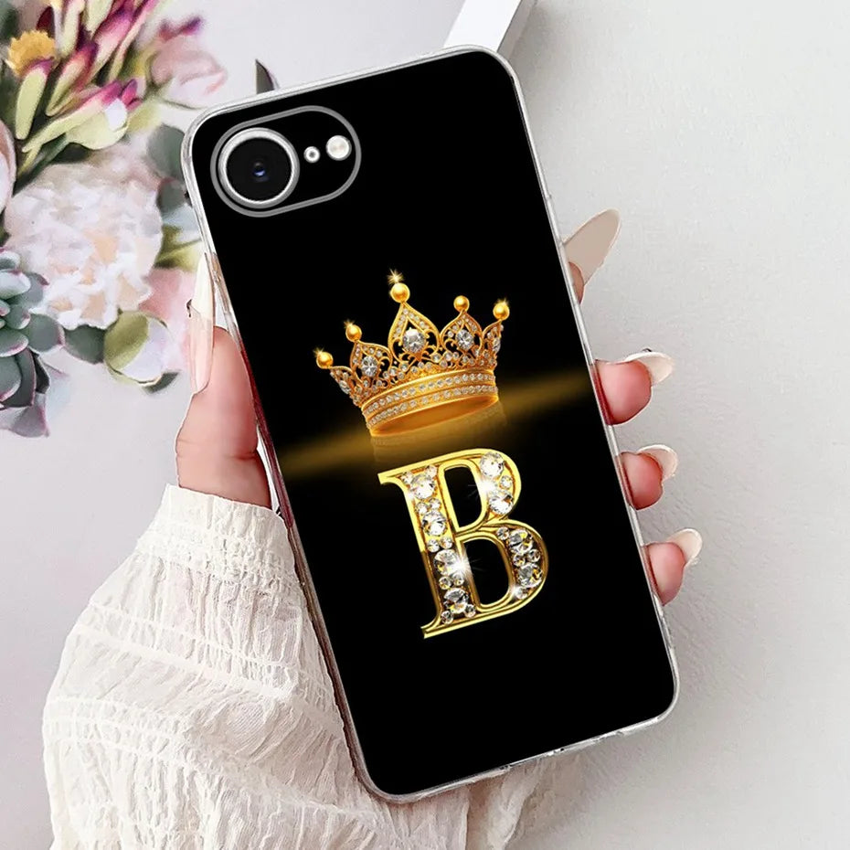 Funda de teléfono con letras a la moda para iPhone 16e SE (2025), funda trasera de silicona suave TPU para iPhone SE 2025, fundas para iPhone16e, parachoques
