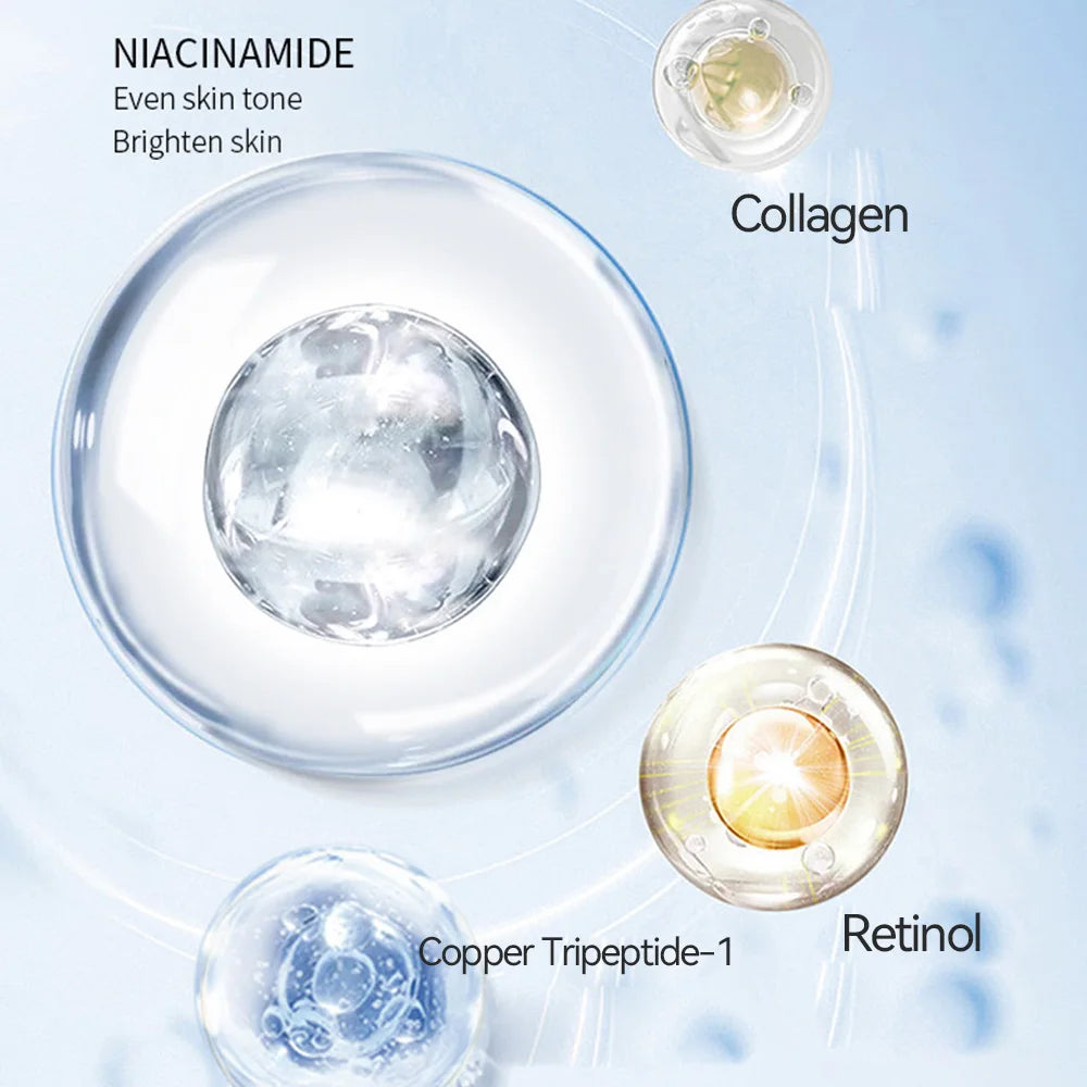 Kit de cuidado facial SEYHZE de 3 piezas con esencia para ojos, crema hidratante y sérum - Reafirmante, unifica el tono de la piel, hidratación profunda