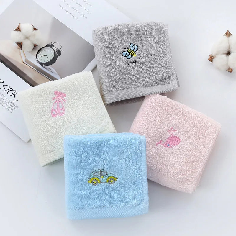 Toalla de baño de algodón para niños y recién nacidos, paño de mano de oso de dibujos animados, suave, pañuelo de baño