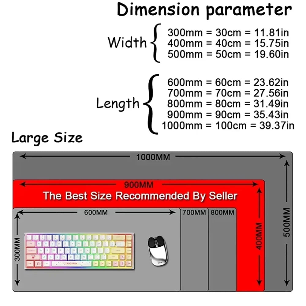 Alfombrilla de ratón grande con paisajes artísticos en rojo y negro, alfombrilla de escritorio duradera antideslizante, accesorios de oficina, alfombrilla para teclado y ratón, Tapis De Bureau
